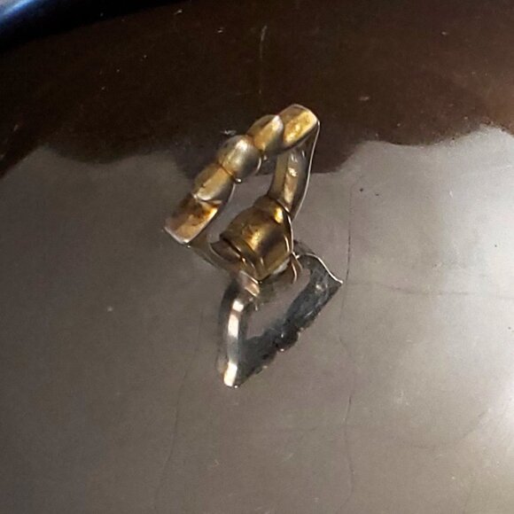 Vintage Silver Cake Plate Dome in excellent condition, with gold tone handle - Picture 2 of 5